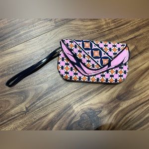 Vera Bradley pink print clutch purse wallet/ wristlet